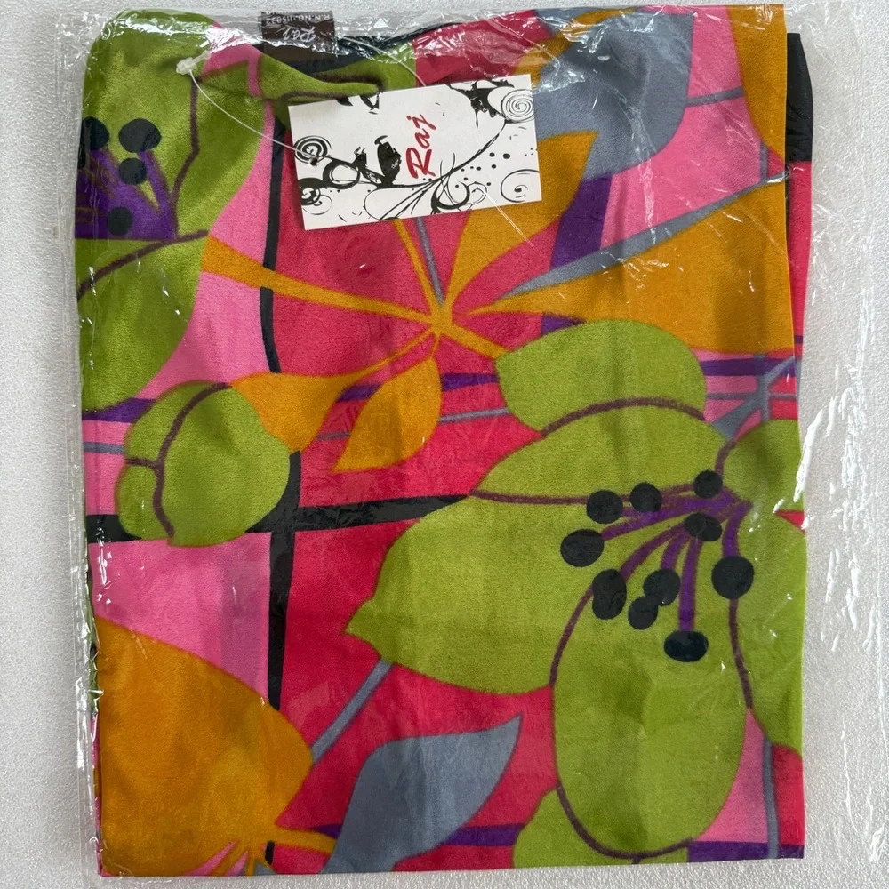 Anthropologie Raj Floral Silk Scarf